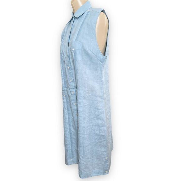 LaHabana Miami Linen Cubavera Cuban Style Guayabera Sleeveless Shirt Dress - Picture 3 of 16
